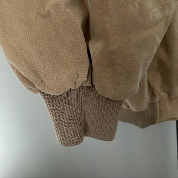 Vintage USA Bomber Jacket Tan By Oscar Sports USA Men’s Plus Size 2XL - Picture 5 of 9